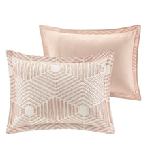 Load image into Gallery viewer, Ink+Ivy Ellipse Cotton Jacquard Duvet Cover Set - Full/Queen II12-1054
