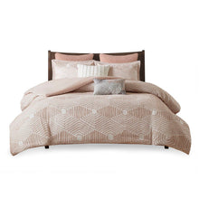 Load image into Gallery viewer, Ink+Ivy Ellipse Cotton Jacquard Duvet Cover Set - King/Cal King II12-1055
