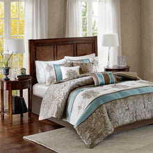 Load image into Gallery viewer, Madison Park Caroline Jacquard 7 Piece Comforter Set -King MP10-4323 By Olliix

