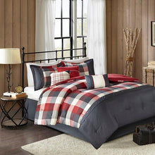 Load image into Gallery viewer, Madison Park Ridge 7 Piece Herringbone Comforter Set -Queen MP10-4669 By Olliix
