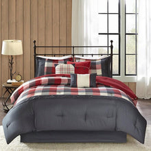 Load image into Gallery viewer, Madison Park Ridge 7 Piece Herringbone Comforter Set -King MP10-4670 By Olliix
