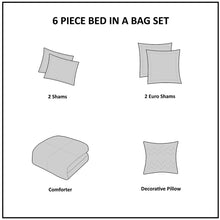 Load image into Gallery viewer, Madison Park Malia 6 Piece Embroidered Cotton Reversible Comforter Set - King/Cal King MP10-6184
