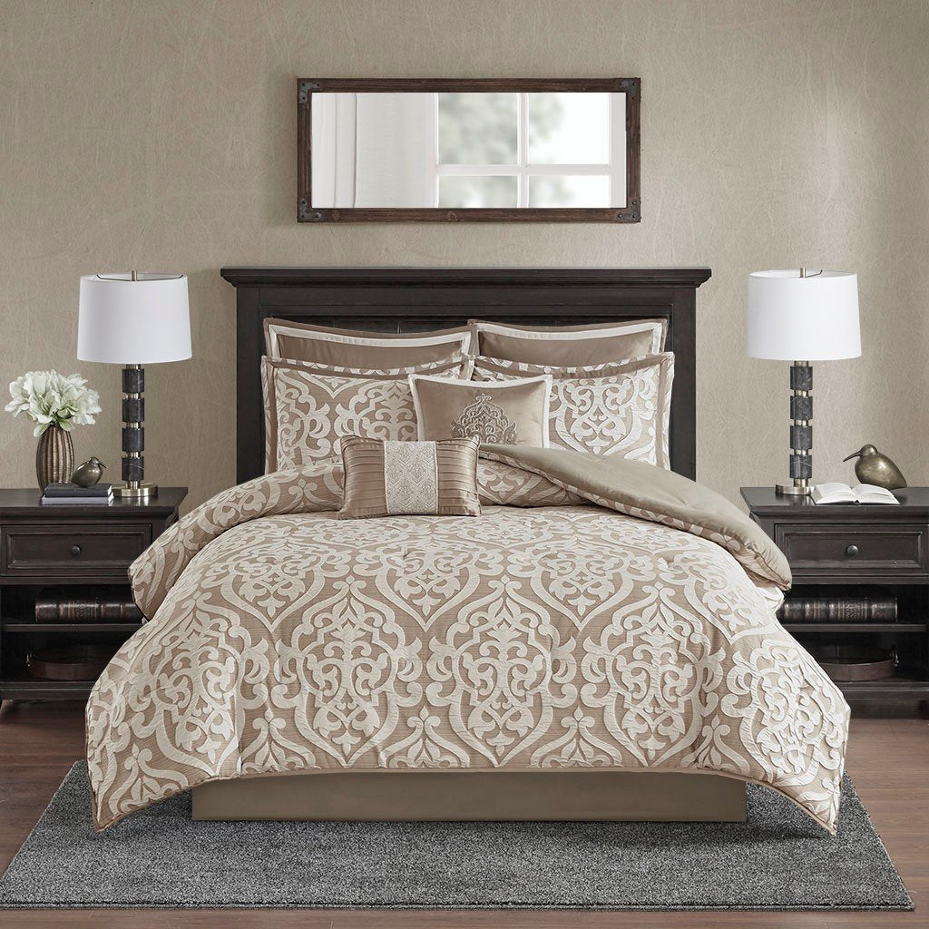 Madison Park Odette 8 Piece Jacquard Comforter Set - King MP10-6288