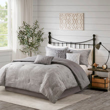 Load image into Gallery viewer, Madison Park Walter 7 Piece Printed Seersucker Comforter Set - King MP10-6291
