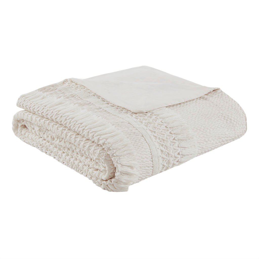 Madison Park Amaya 3 Piece Cotton Seersucker Duvet Cover Set - Full/Queen MP12-6161