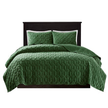 Load image into Gallery viewer, Madison Park Harper Faux Velvet Reversible 3 Piece Coverlet Set - Full/Queen MP13-6466

