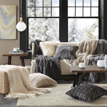 Load image into Gallery viewer, Madison Park Edina Faux Fur Square Pillow -20X20&quot; MP30-4831 By Olliix

