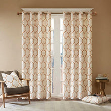 Load image into Gallery viewer, Madison Park Metallic Geo Embroidered Window Panel -50X84" MP40-4363 By Olliix
