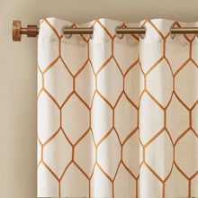 Load image into Gallery viewer, Madison Park Metallic Geo Embroidered Window Panel -50X84" MP40-4363 By Olliix
