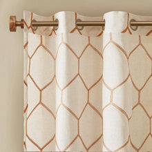 Load image into Gallery viewer, Madison Park Metallic Geo Embroidered Window Panel -50X84" MP40-4363 By Olliix
