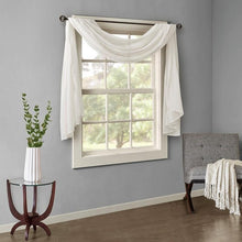 Load image into Gallery viewer, Madison Park Harper Solid Crushed Scarf Sheer -42" X 144" MP40-4510 By Olliix
