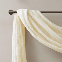 Load image into Gallery viewer, Madison Park Diamond Sheer Embroidered Window Scarf -50X144&quot; MP40-4938 By Olliix
