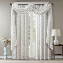 Load image into Gallery viewer, Madison Park Diamond Sheer Embroidered Window Scarf -50X216" MP40-4947 By Olliix
