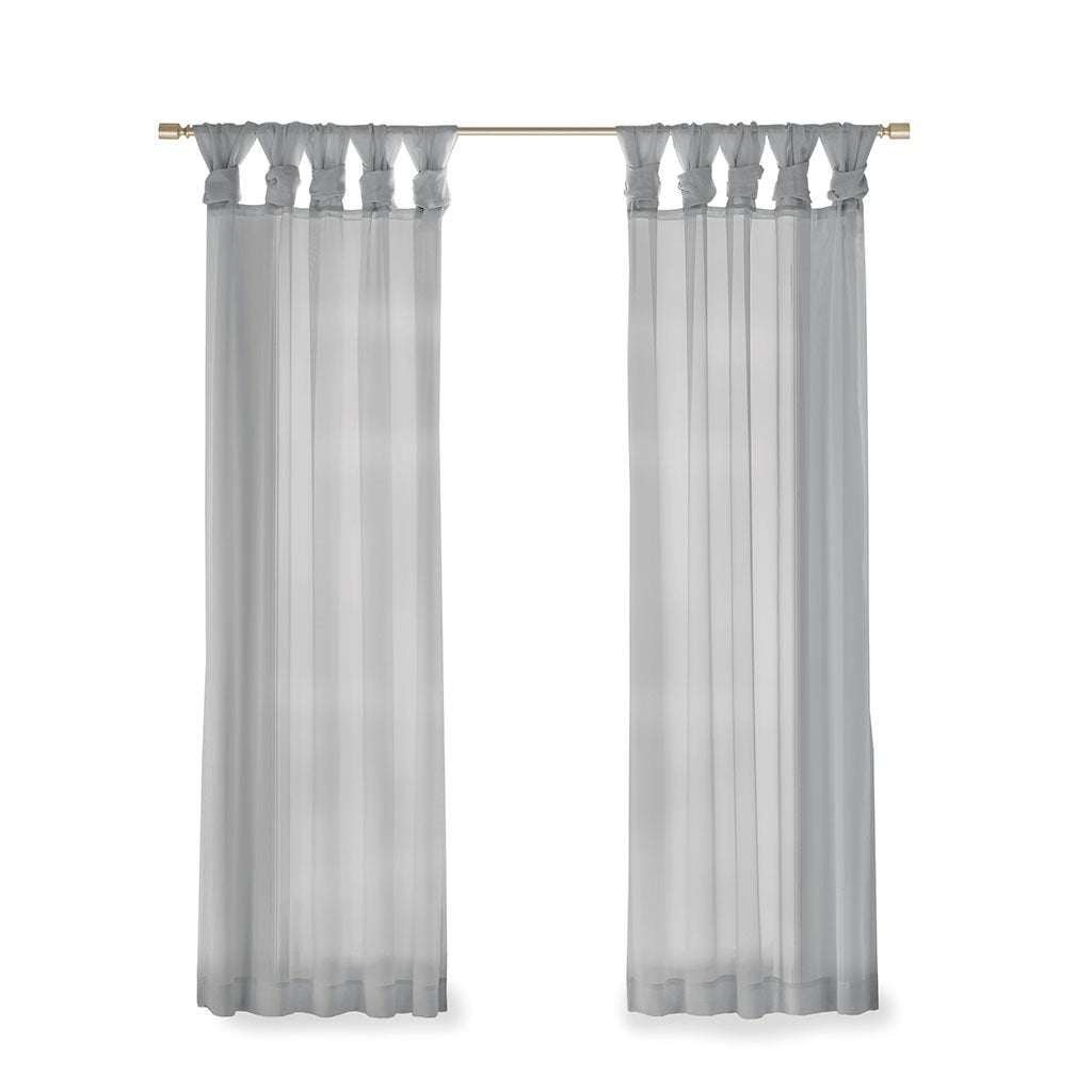 Madison Park Ceres Twist Tab Voile Sheer Window Pair - 50X63