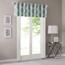 Load image into Gallery viewer, Madison Park Saratoga Fretwork Print Valance -50X18&quot; MP41-2405 By Olliix
