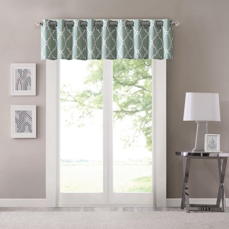 Madison Park Saratoga Fretwork Print Valance -50X18