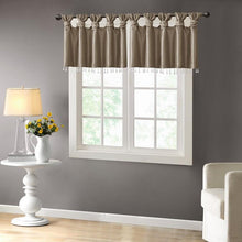 Load image into Gallery viewer, 100% Polyester Twisted Tab Valance With Beads -50X26&quot; MP41-4452 By Olliix
