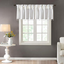 Load image into Gallery viewer, 100% Polyester Twisted Tab Valance With Beads -50X26&quot; MP41-4453 By Olliix
