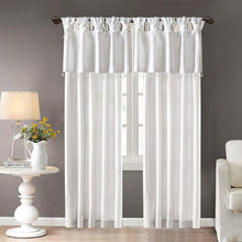 Load image into Gallery viewer, 100% Polyester Twisted Tab Valance With Beads -50X26&quot; MP41-4453 By Olliix
