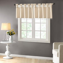 Load image into Gallery viewer, 100% Polyester Twisted Tab Valance With Beads -50X26&quot; MP41-4454 By Olliix
