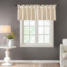 Load image into Gallery viewer, 100% Polyester Twisted Tab Valance With Beads -50X26&quot; MP41-4454 By Olliix
