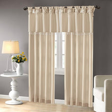 Load image into Gallery viewer, 100% Polyester Twisted Tab Valance With Beads -50X26&quot; MP41-4454 By Olliix
