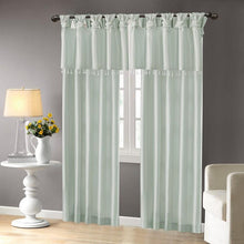 Load image into Gallery viewer, 100% Polyester Twisted Tab Valance With Beads -50X26&quot; MP41-4455 By Olliix

