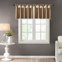 Load image into Gallery viewer, 100% Polyester Twisted Tab Valance With Beads -50X26&quot; MP41-4456 By Olliix
