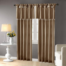 Load image into Gallery viewer, 100% Polyester Twisted Tab Valance With Beads -50X26&quot; MP41-4456 By Olliix
