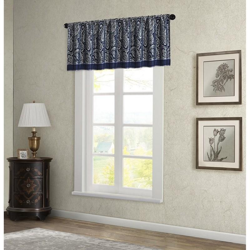 Madison Park Aubrey Jacquard Window Valance -50X18