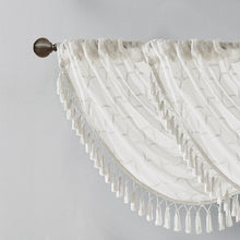 Load image into Gallery viewer, Diamond Sheer Embroidered Waterfall Valance -38X46&quot; MP41-4933 By Olliix
