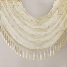 Load image into Gallery viewer, Diamond Sheer Embroidered Waterfall Valance -38X46&quot; MP41-4937 By Olliix
