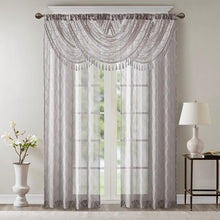 Load image into Gallery viewer, Diamond Sheer Embroidered Waterfall Valance -38X46&quot; MP41-4941 By Olliix
