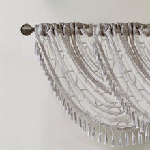 Load image into Gallery viewer, Diamond Sheer Embroidered Waterfall Valance -38X46&quot; MP41-4941 By Olliix
