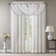 Load image into Gallery viewer, Diamond Sheer Embroidered Waterfall Valance -38X46&quot; MP41-4945 By Olliix
