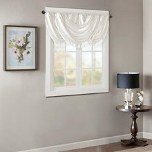 Load image into Gallery viewer, Madison Park Faux Silk Waterfall Embellished Valance -38X46&quot; MP41-4949 By Olliix
