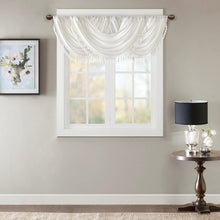 Load image into Gallery viewer, Madison Park Faux Silk Waterfall Embellished Valance -38X46&quot; MP41-4949 By Olliix
