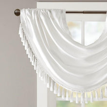 Load image into Gallery viewer, Madison Park Faux Silk Waterfall Embellished Valance -38X46&quot; MP41-4949 By Olliix
