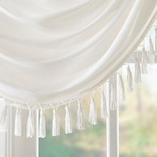Load image into Gallery viewer, Madison Park Faux Silk Waterfall Embellished Valance -38X46&quot; MP41-4949 By Olliix
