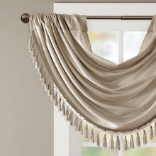Load image into Gallery viewer, Madison Park Faux Silk Waterfall Embellished Valance -38X46&quot; MP41-4952 By Olliix
