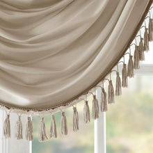 Load image into Gallery viewer, Madison Park Faux Silk Waterfall Embellished Valance -38X46&quot; MP41-4952 By Olliix
