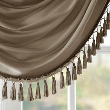 Load image into Gallery viewer, Madison Park Faux Silk Waterfall Embellished Valance -38X46&quot; MP41-4955 By Olliix
