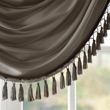 Load image into Gallery viewer, Madison Park Faux Silk Waterfall Embellished Valance -38X46&quot; MP41-4958 By Olliix
