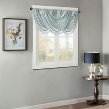 Load image into Gallery viewer, Madison Park Faux Silk Waterfall Embellished Valance -38X46&quot; MP41-4961 By Olliix
