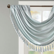 Load image into Gallery viewer, Madison Park Faux Silk Waterfall Embellished Valance -38X46&quot; MP41-4961 By Olliix
