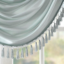 Load image into Gallery viewer, Madison Park Faux Silk Waterfall Embellished Valance -38X46&quot; MP41-4961 By Olliix
