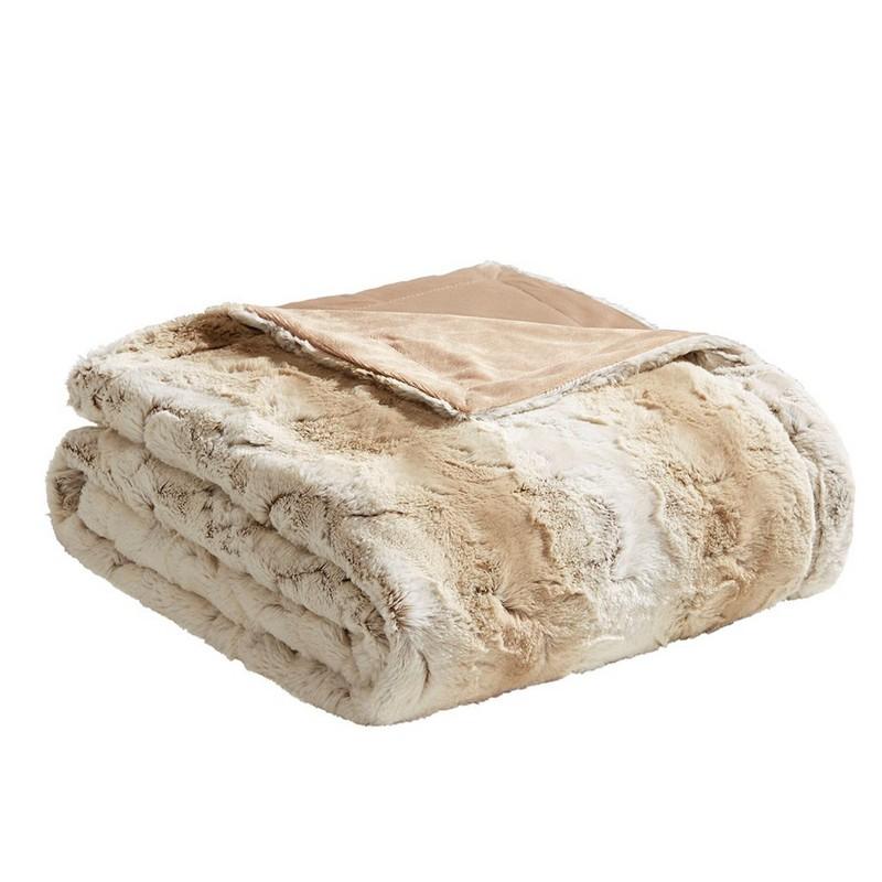 Madison Park Zuri Oversized Faux Fur Throw -60X70