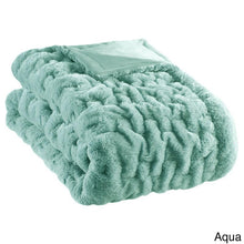Load image into Gallery viewer, Madison Park Ruched Fur Throw -50X60&quot; MP50-4877 By Olliix
