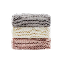 Load image into Gallery viewer, Madison Park Chunky Double Knit Handmade Throw MP50-6137 By Olliix
