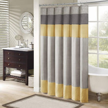 Load image into Gallery viewer, Madison Park Faux Silk Amherst Shower Curtain -72X72&quot; MP70-2489 Yellow By Olliix

